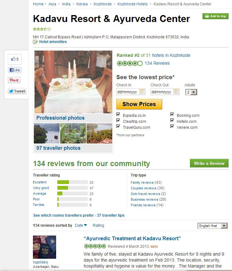 Listing Kadavu Resort Sample