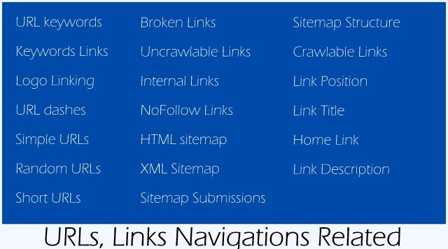 Seo Factors Urls Links Navigation Search Ranking